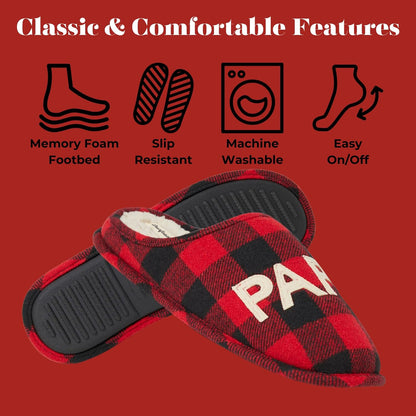 Men'S Gifts for Men Matching Christmas Papa Bear Slipper