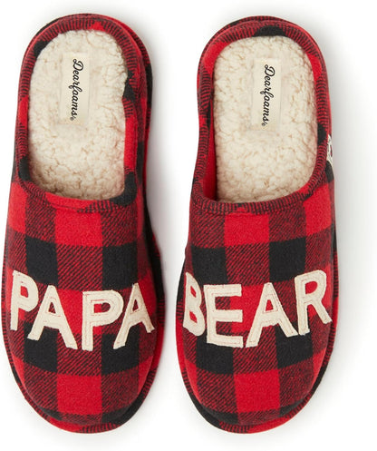 Men'S Gifts for Men Matching Christmas Papa Bear Slipper