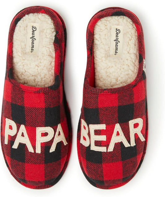 Men'S Gifts for Men Matching Christmas Papa Bear Slipper