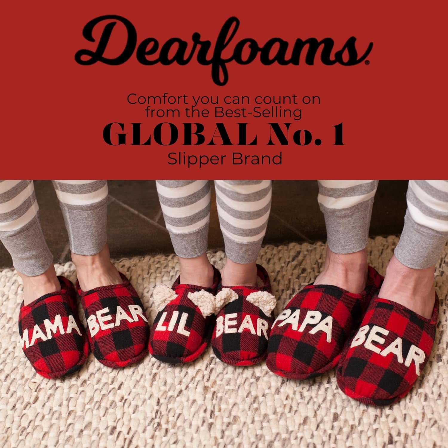 Men'S Gifts for Men Matching Christmas Papa Bear Slipper
